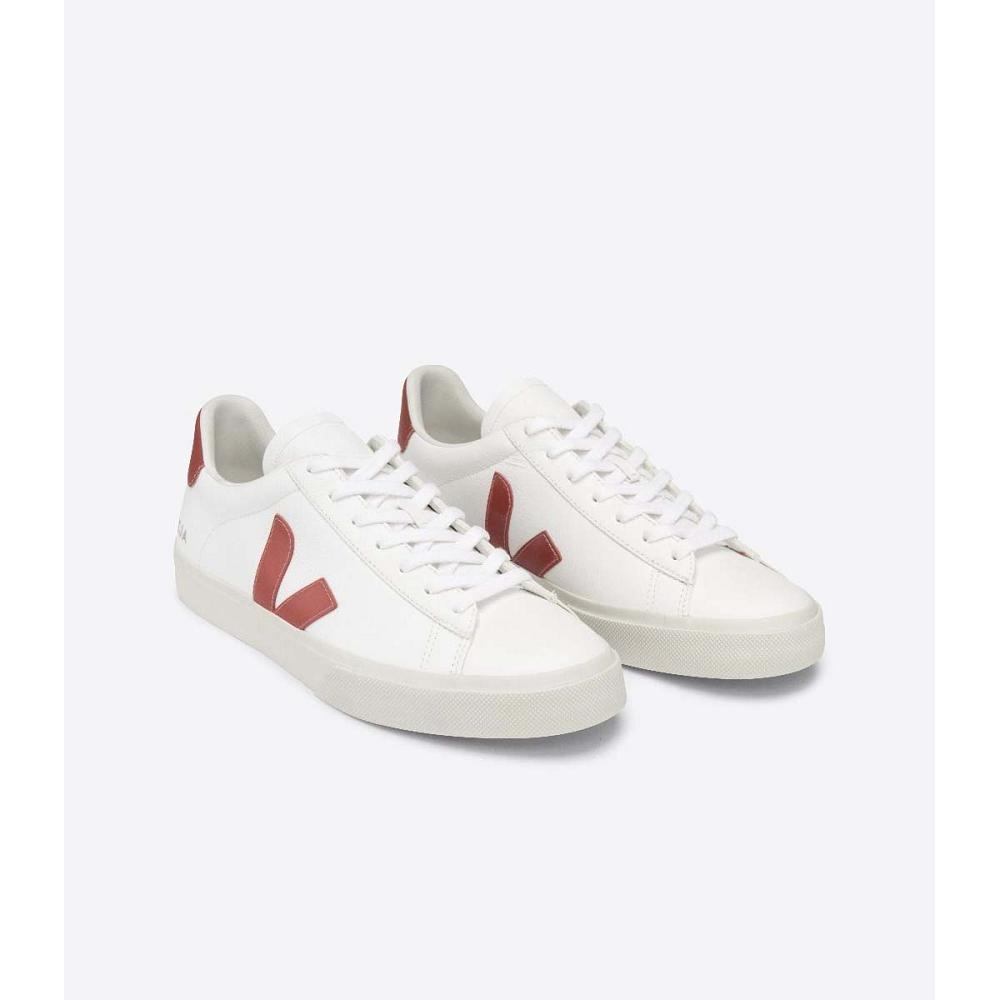 Veja CAMPO CHROMEFREE Low Tops Sneakers Heren White/Red | BE 201ZUT